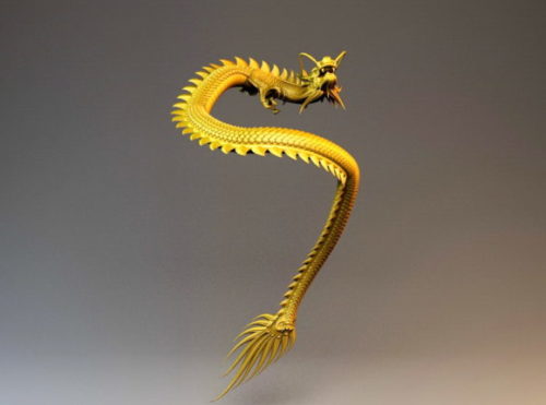 Gold Chinese Dragon Animal