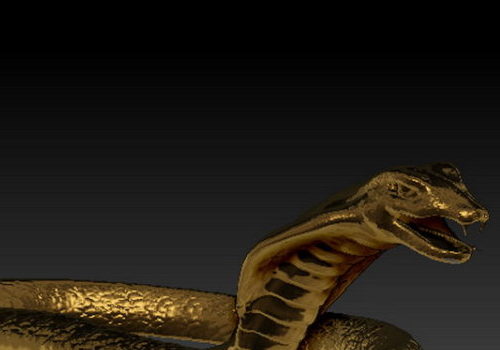 Gold Cobra Snake