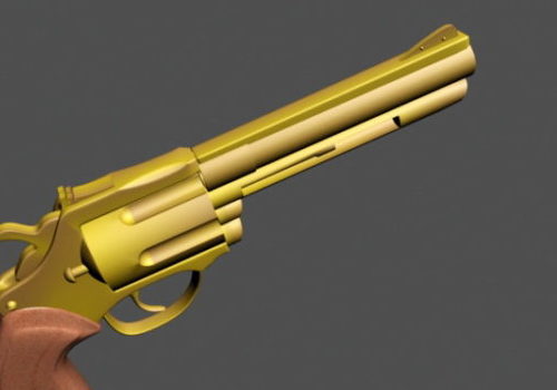 Golden Revolver Gun