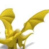 Golden Dragon Fantasy Animals