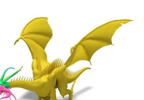 Golden Dragon Fantasy Animals