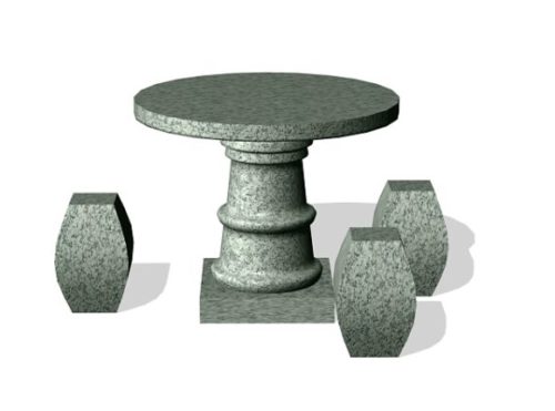 Granite Outdoor Table Stool Furniture