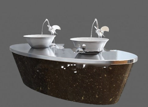 Furniture Granite Vanity With Vessel Sink