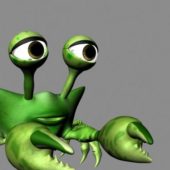 Green Crab Cartoon Character