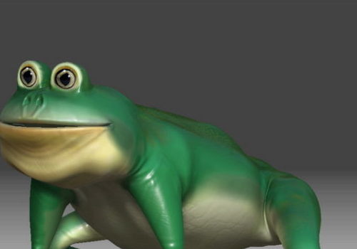 Green Frog Cartoon Animal