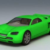 Super Sport Car Green Color