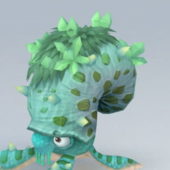 Green Tentacled Monster Rigged | Animals
