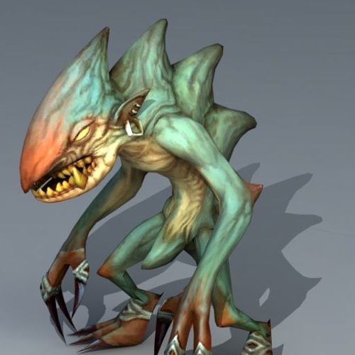 Green Troll Monster Game Character