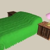 Green Bed Furniture With Nightstands