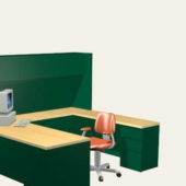 Green Cubicle Workstation Table