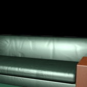Home Furniture Green Leather Couch Sofa