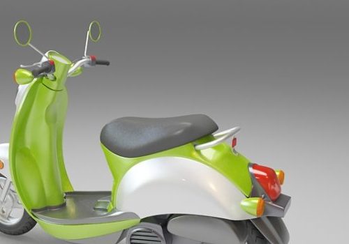 Green Moped City Motor Scooter
