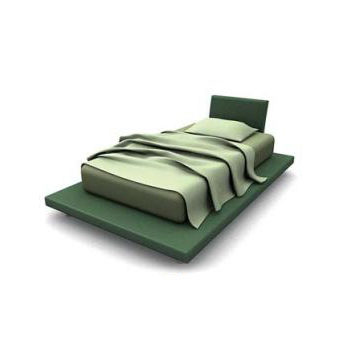 Green Single Platform Bed | Furniture