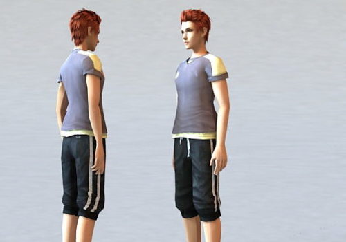 Guy Character With Red Hair