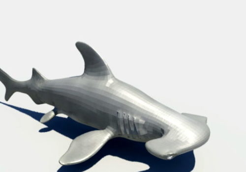 Hammerhead Shark Animal Rigged