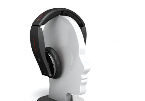 Electronic Headphones On A Stand
