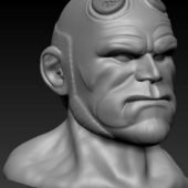 Hell Boy Head Sculpture | Characters
