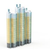 High Rise City Flat Apartment Buildings