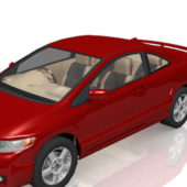Red Honda Civic Coupe Car