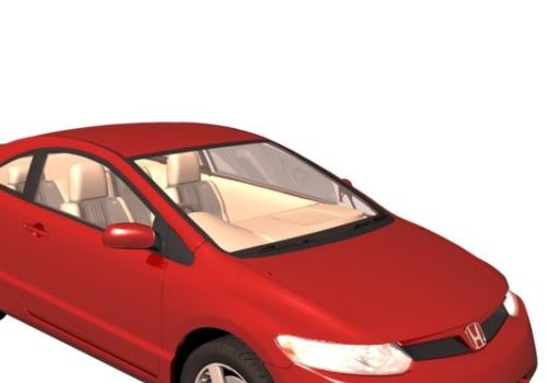 Honda Civic Red Compact Car