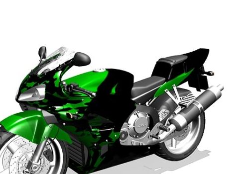Honda Green Sport Motorcycle