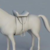 Lowpoly Horse With Saddle