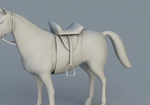 Lowpoly Horse With Saddle