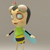 Humanoid Bee Cartoon Character
