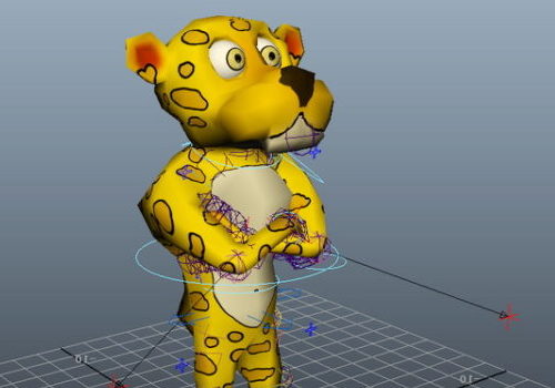 Humanoid Leopard Character Rigged
