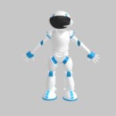 Humanoid Robot Design Rigged