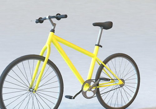 Yellow Hybrid Road Bike