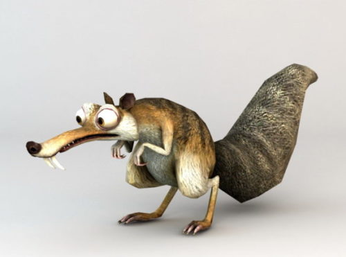 Character Ice Age Squirrel Scrat Rigged