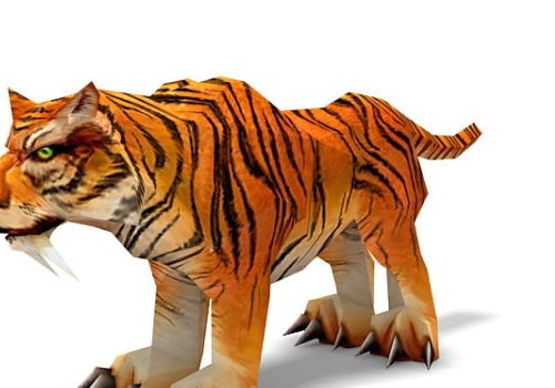 Indochinese Cartoon Tiger Animals