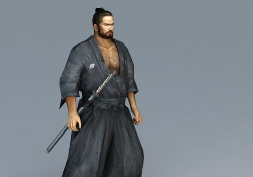 Character Samurai Warrior 3D Model - .Max - 123Free3DModels