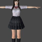 Japanese School Girl Uniform Character
