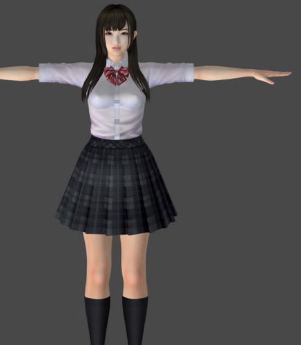 Japanese School Girl Uniform Character