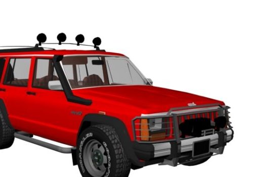 Red Jeep Grand Cherokee Suv