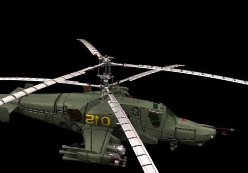 Military Kamov Ka-50 Attack Helicopter