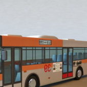 Orange Color Korean Bus