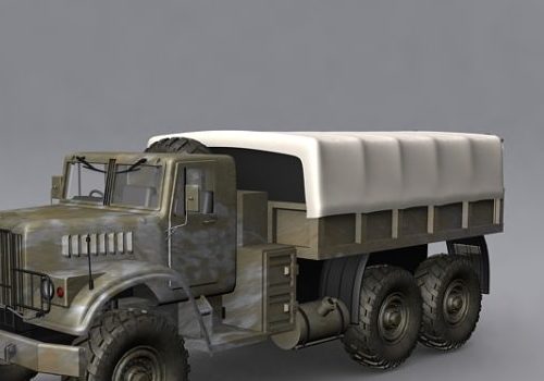 Soviet Kraz-255 Military Truck