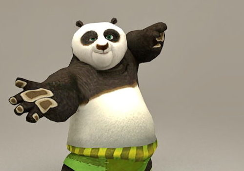 Kungfu Panda Po With Rigged & Animated | Animals