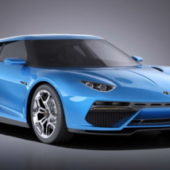 Blue Lamborghini Asterion Car