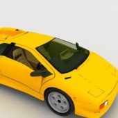Yellow Lamborghini Diablo Car