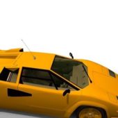 Yellow Car Lamborghini Diablo Gt