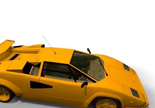 Yellow Car Lamborghini Diablo Gt