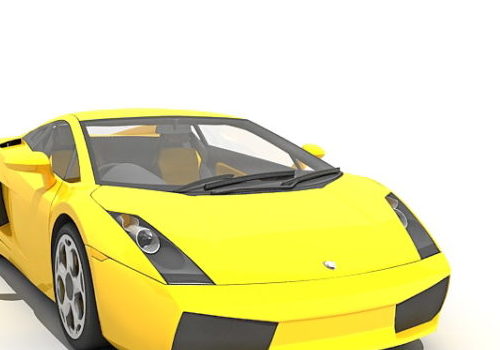 Yellow Lamborghini Gallardo Sports Car