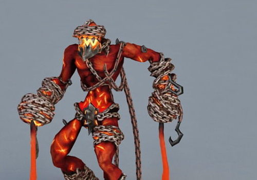 Game Character Lava Demon