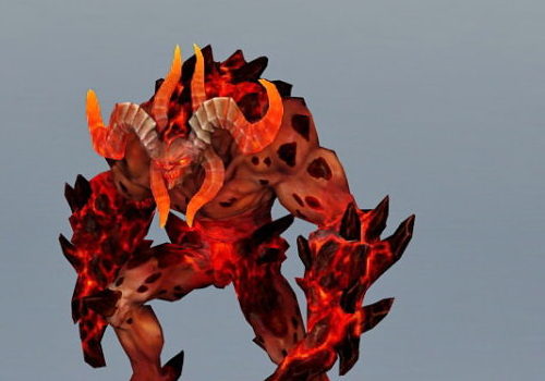 Lava Demon Game Character