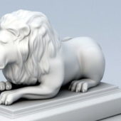 Laying Lion Statue Animal