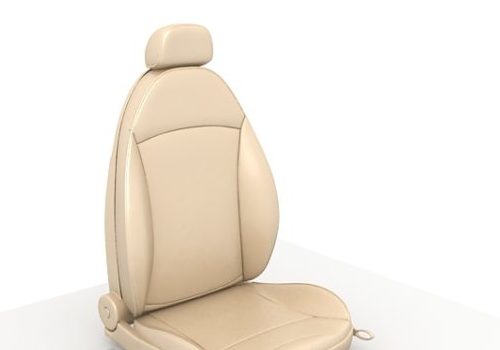 Beige Leather Car Seat